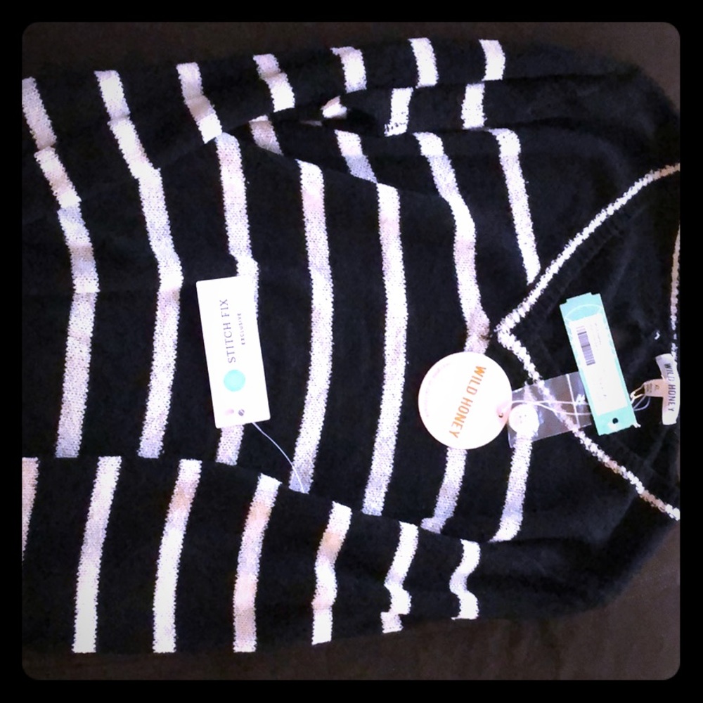 Wild Honey- Mathilda Black Detailed Pullover XL